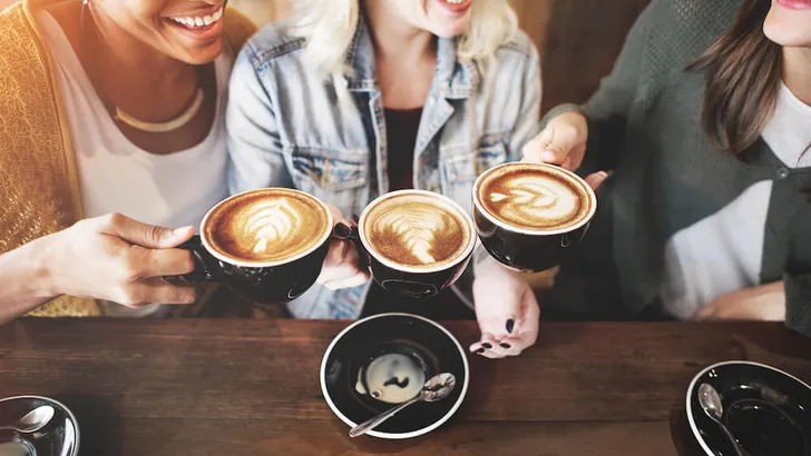 Women Friends Enjoyment Coffee Times Concept