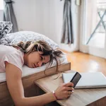 Sleepy young woman