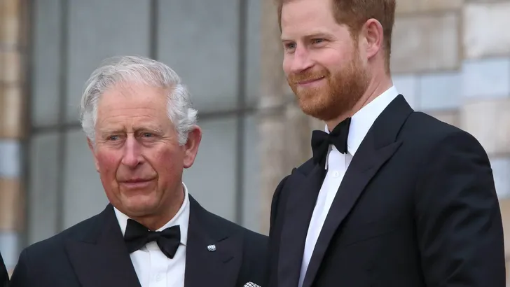 Prince Charles and Prince Harry at the World Premiere of Netflix's Our Planet at the Natural History Museum, Kensington, London on April 4th 2019