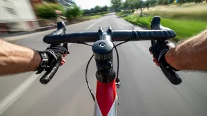 Cyclist on the road