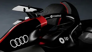 Een model Formule 1-auto van Audi