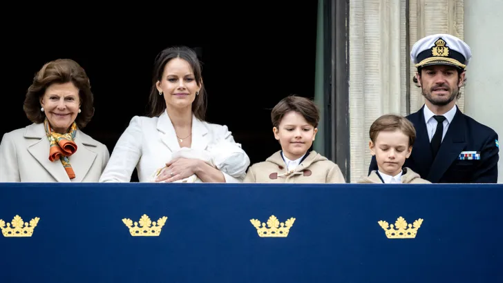 Prinses Ines maakt eerste verschijning bij verjaardag koning Carl XVI Gustaf, april 2025.