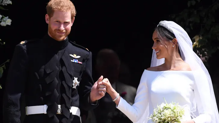 Prince Harry and Meghan Markle wedding - leaving St George's Chapel