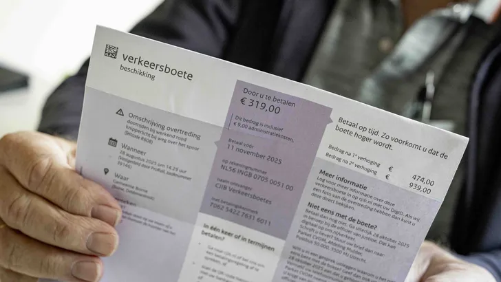 Verkeersboetes dit jaar