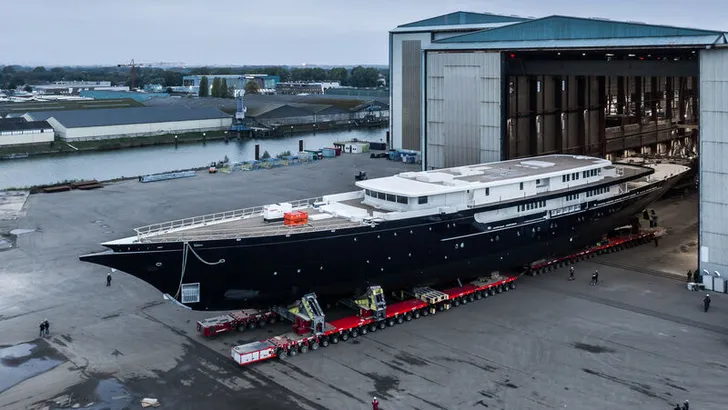 Na oplevering dit jaar zal Y721 het grootste zeiljacht op aarde zijn. Beeld: (c) Tom van Oossanen