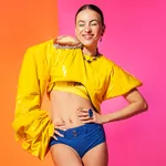 Lizzy tijdens shoot voor Grazia's Summer Issue