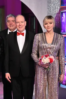 Charlene bij het Rose Ball