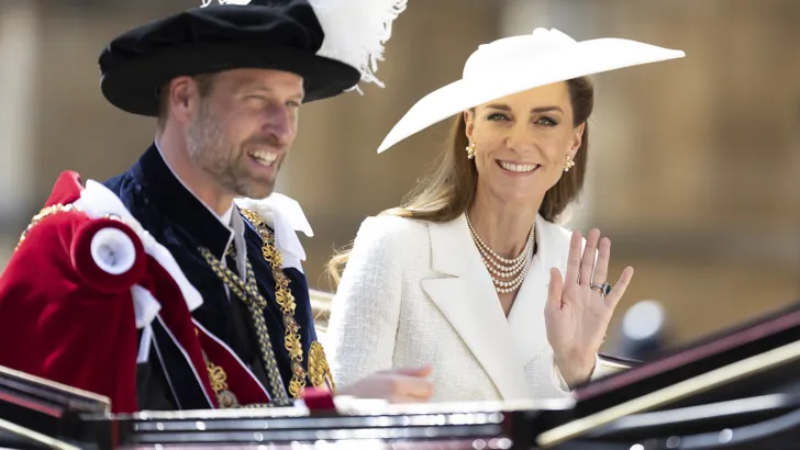 Foto van prins William en prinses Kate tijdens Garter Day 2025. – Kate's favoriete huid-producten.