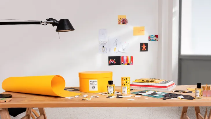 Gio Pastori maakt nieuw ontwerp van iconische Aqcua di Parma parfum