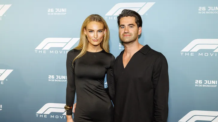 Ymre Stiekema en man Wouter Komdeur bij premiere van film F1