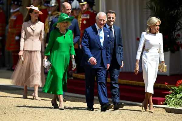Na de ontvangst door William en Kate, was de beurt aan Charles en Camilla.