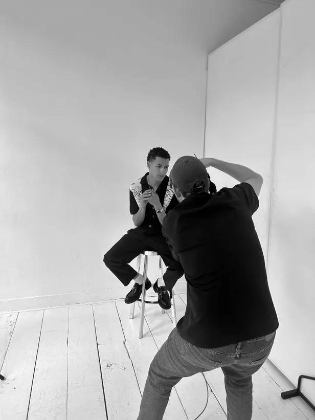 Behind the scenes bij fotoshoot 