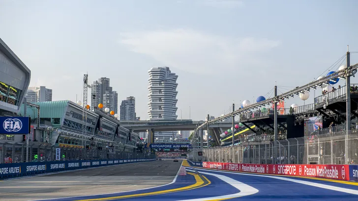 Het circuit van Singapore waar F1 de race houdt