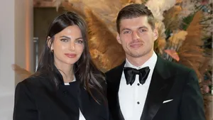 Max Verstappen en Kelly Piquet tijdens een gala in Monaco