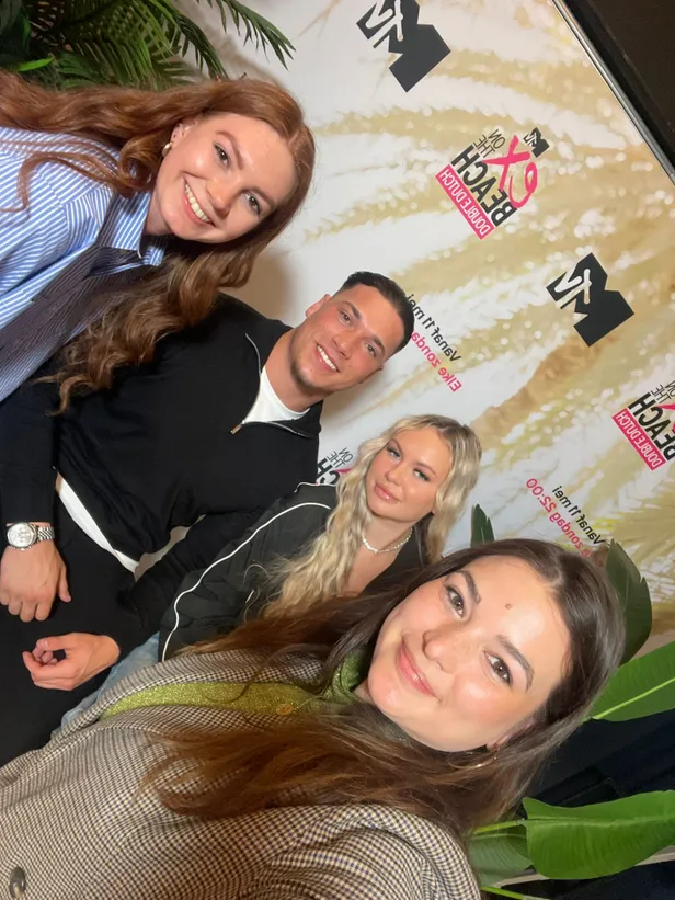 Sane en Christel met originals Demi en Nick van Ex on the Beach 