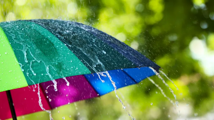 Regenachtig weer tijdens Pinskteren.