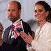 Prins William en Kate Middleton tijdens een concert op de Horse Guards Parade in Londen ter afsluiting van de 80e verjaardag van de herdenkingen van VE Day in het Verenigd Koninkrijk