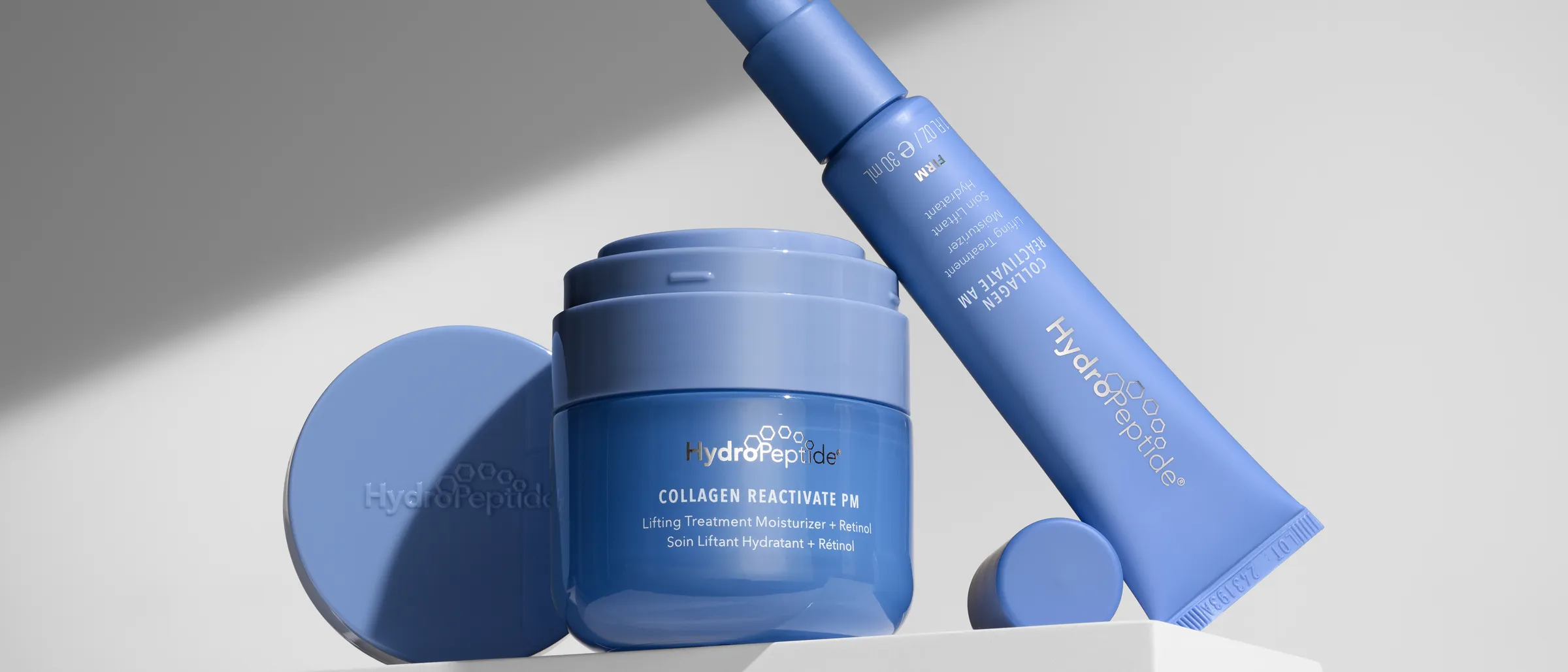 Luxe skincare producten van HydroPeptide met peptiden voor een stralende huid
