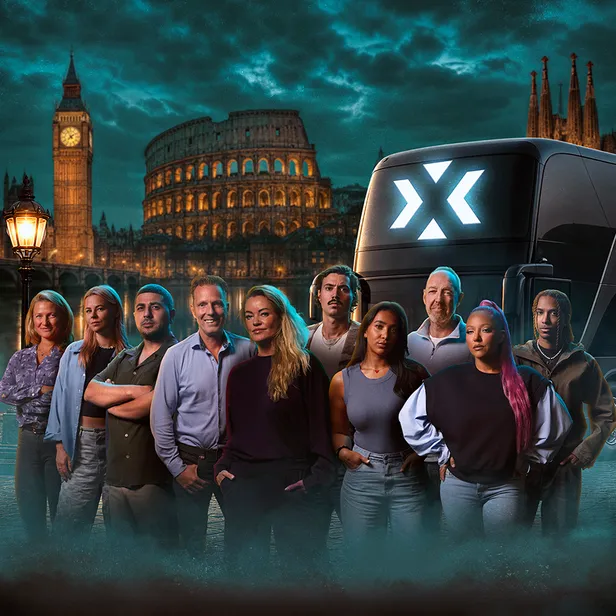Campagnebeeld van de cast van het RTL-programma Bestemming X seizoen 2. 
