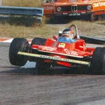 Gilles Villeneuve op het circuit van Zandvoort in 1979