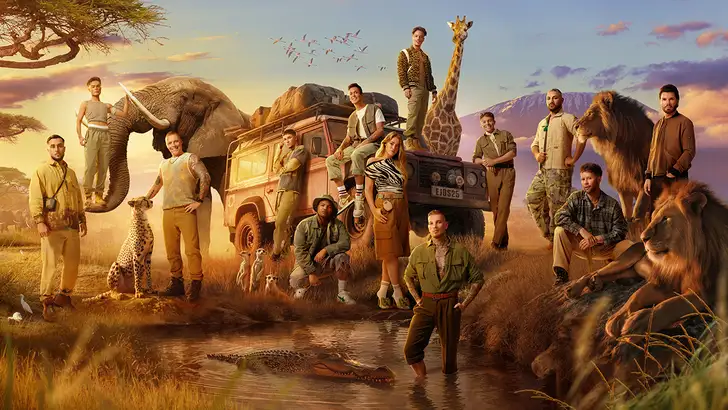 Groepsfoto deelnemers Echte Jongens op Safari 2025