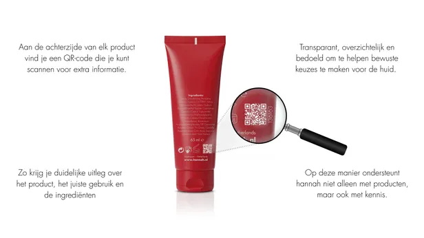 Onderaan de verpakking vind je de handige qr-code. 