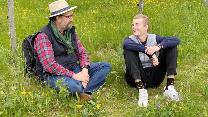Prins Robert van Luxemburg en zijn zoon Frederik