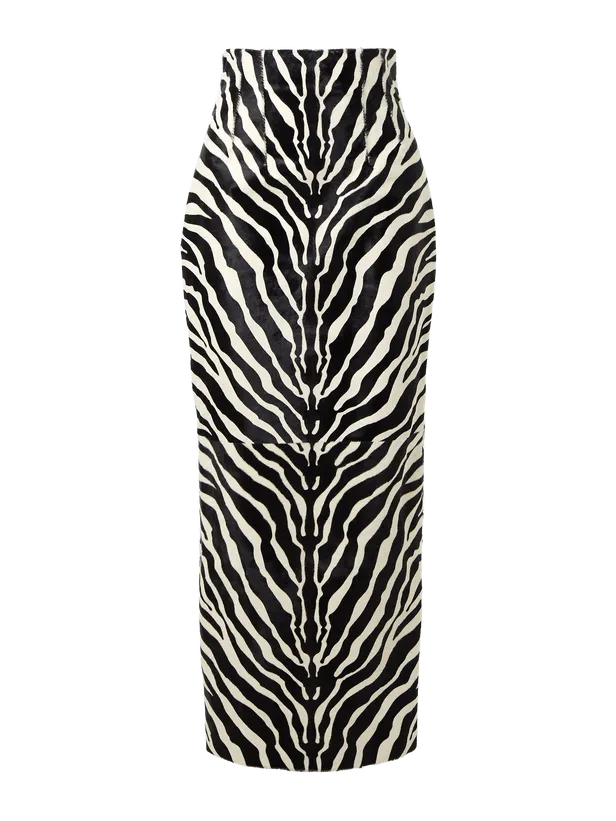 Fashion met zebraprint: Khaite rok
