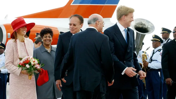 Prins Willem-Alexander en Prinses Maxima aankomst op Curaçao