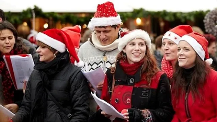 Optreden van La Familia op de Haarlemse Kerstmarkt