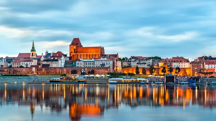 Skyline of Torun old town in Poland