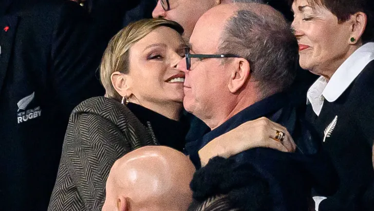 Princess Charlene and Prince Albert together at the Rugby World Cup Final