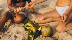 Zonnebrand op het strand