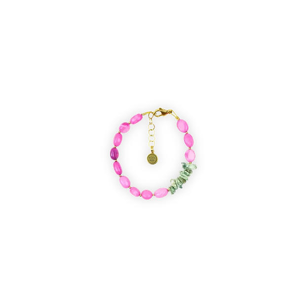 Productfoto van roze armband, Poppy bracelet van Navalon & Danté.