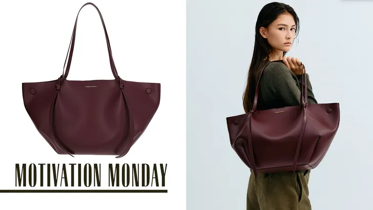 Motivation Monday: Maak kans op de Calla Tote XL Wineberry Red van Charles & Keith t.w.v. €139,00