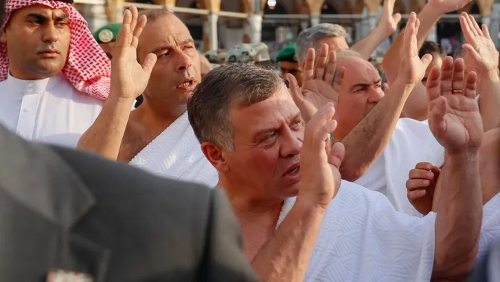 Jordanië: koning Abdullah als pelgrim in Mekka