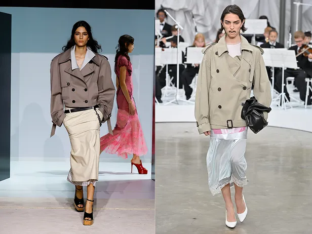 Links: The Attico Spring/Summer 2026 | Rechts: Margiela Spring/Summer 2026