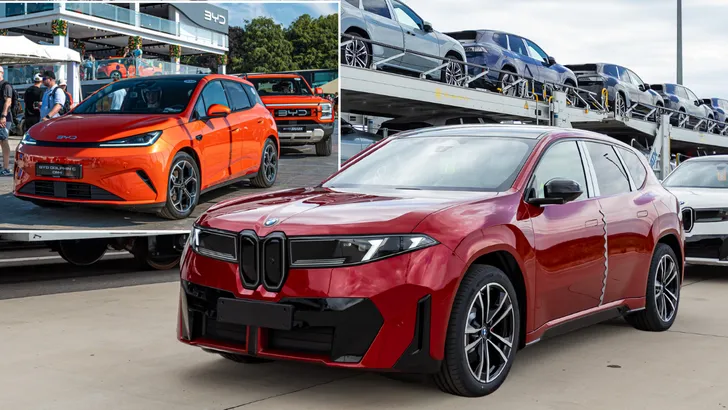 BMW en BYD naast elkaar in een montage over de Duitse automarkt