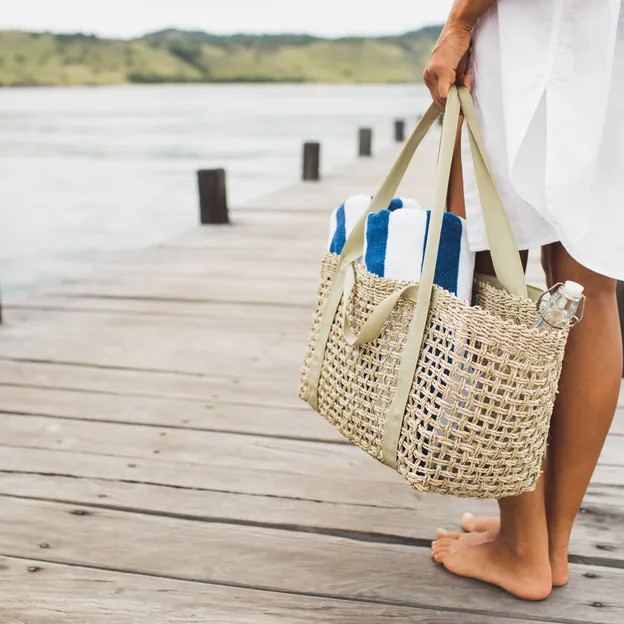 waterfles koud vrouw strand tas