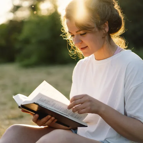 Vrouw leest boek