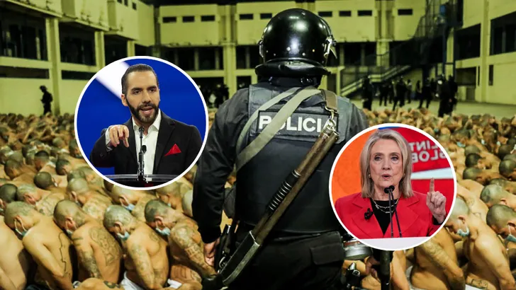 Nayib Bukele en Hillary Clinton