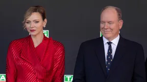Charlene en Albert bij de Grand Prix van Monaco, mei 2025.
