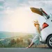autovakantie vrouw auto