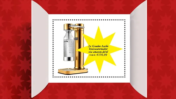 Grazia's adventskalender: 2x Gouden Aarke bruiswatermaker via amazon.de/nl t.w.v. €159,99