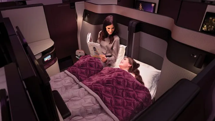 Lekker knus: Qatar Airways komt met tweepersoonsbedden in businessclass