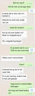 Voorbeelden van Whatsappfraude