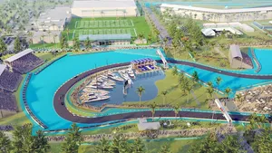 In detail: de Miami Grand Prix 'Yacht Club' botenvijver