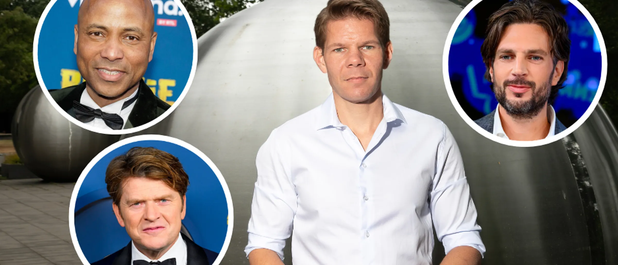 Victor Vlam met de drie presentatoren