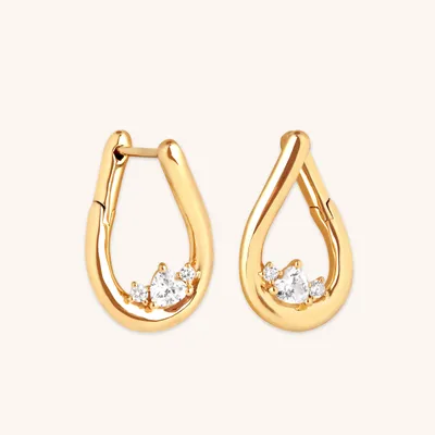 Hidden Heart Molten Hoops in goud.