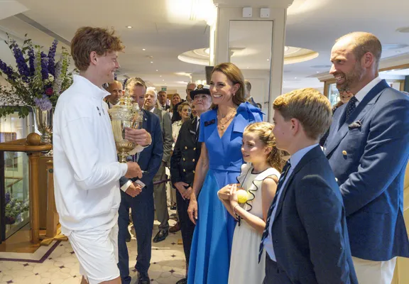 Na afloop hadden de Waleses de kans om even te keuvelen met winnaar Jannik Sinner.